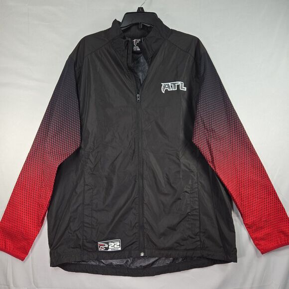 Atlanta Falcons Jacket 2022 Members Exclusive NFL Mesh Lined Windbreaker Men 2XL - Picture 1 of 8